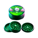 Kush Bong Skeleton Hemp Grinder 3 Part 50mm Green in der Frontansicht