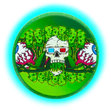 Kush Bong Skeleton Hemp Grinder 3 Part 50mm Green