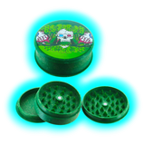Kush Bong Skeleton Hemp Grinder 3 Part 50mm Green
