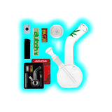 Leaf Bong giftset with 1 x Bong - 1 x Grinder - 1 x lighter - 5 x screen