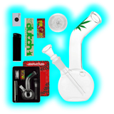 Leaf Bong giftset with 1 x Bong - 1 x Grinder - 1 x lighter - 5 x screen