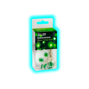 LED Drahtlichterketter "Hanf", 20 LED Grün