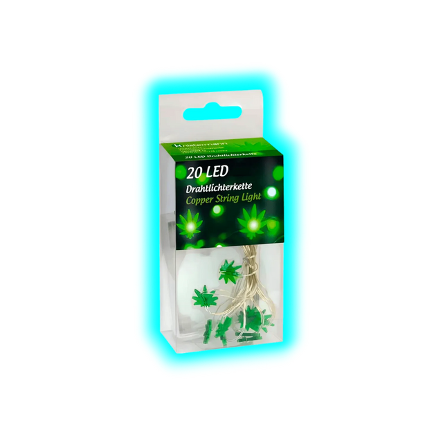LED Drahtlichterketter "Hanf", 20 LED Grün