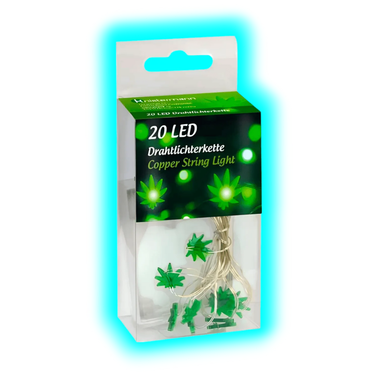 LED Drahtlichterketter "Hanf", 20 LED Grün