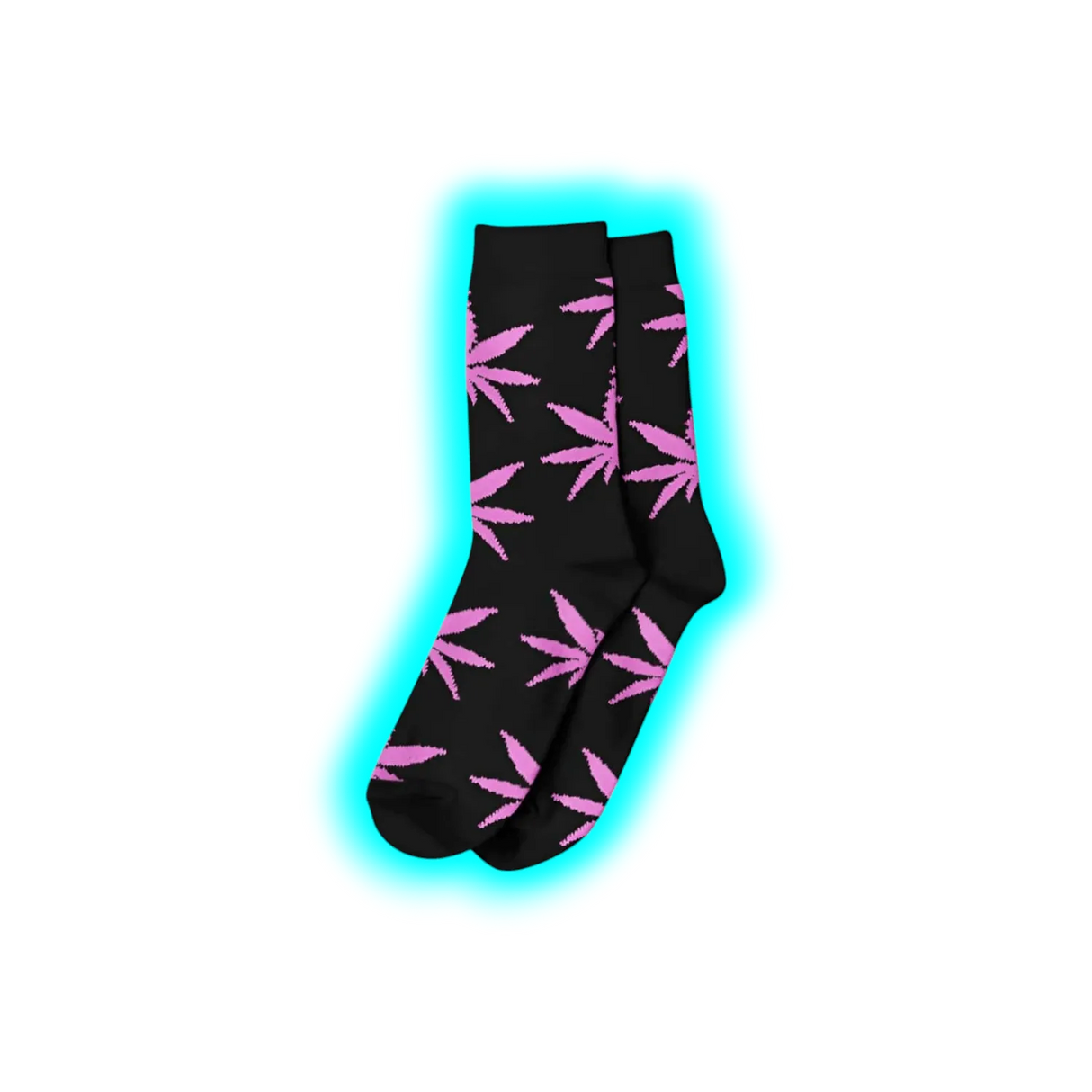 Long Socks Size 36-42 Black/Pink