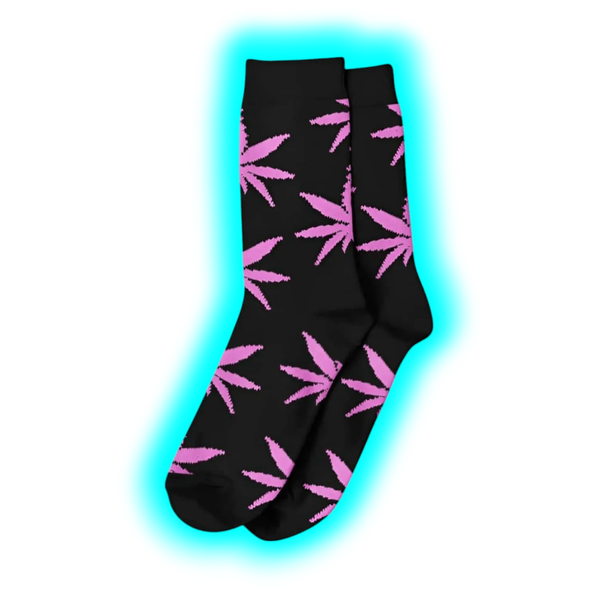 Long Socks Size 36-42 Black/Pink