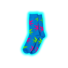 Long Socks Size 36-42 Blue/Pink