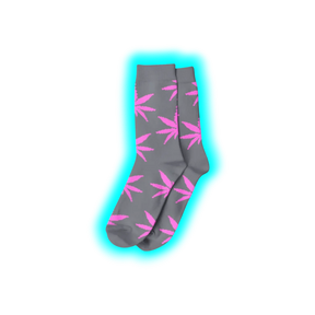 Long Socks Size 36-42 Grey/Pink