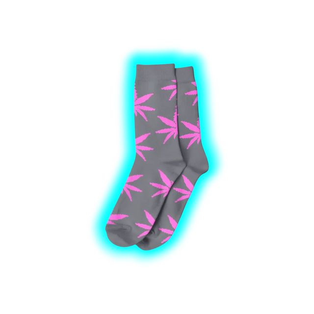 Long Socks Size 36-42 Grey/Pink