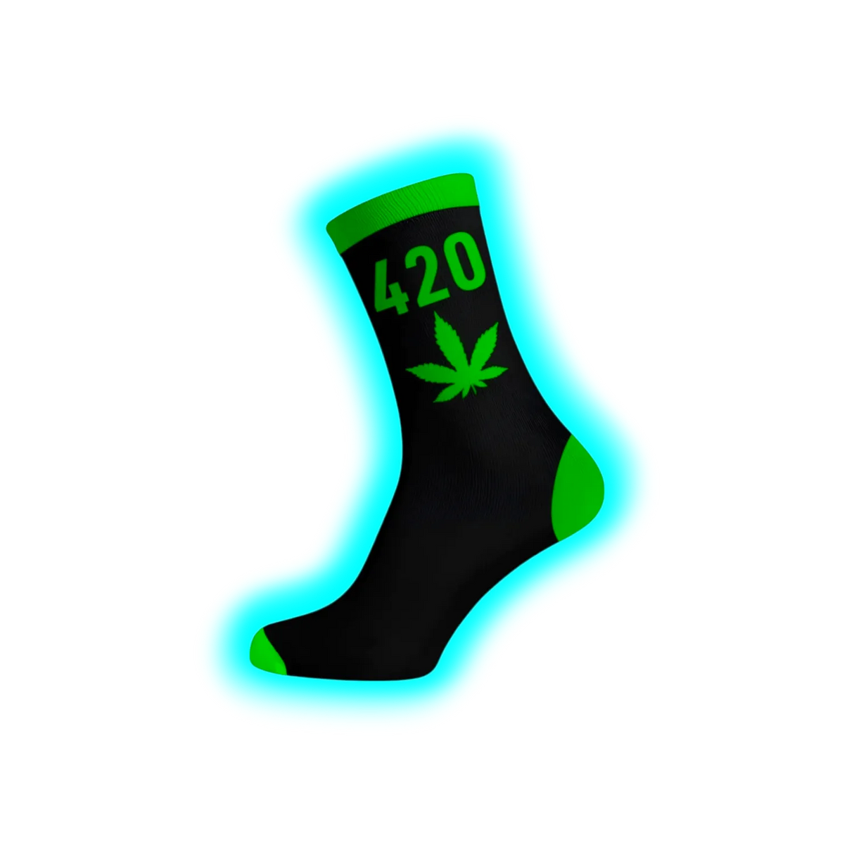 Long Socks Size 40-45 Black/420/Neon