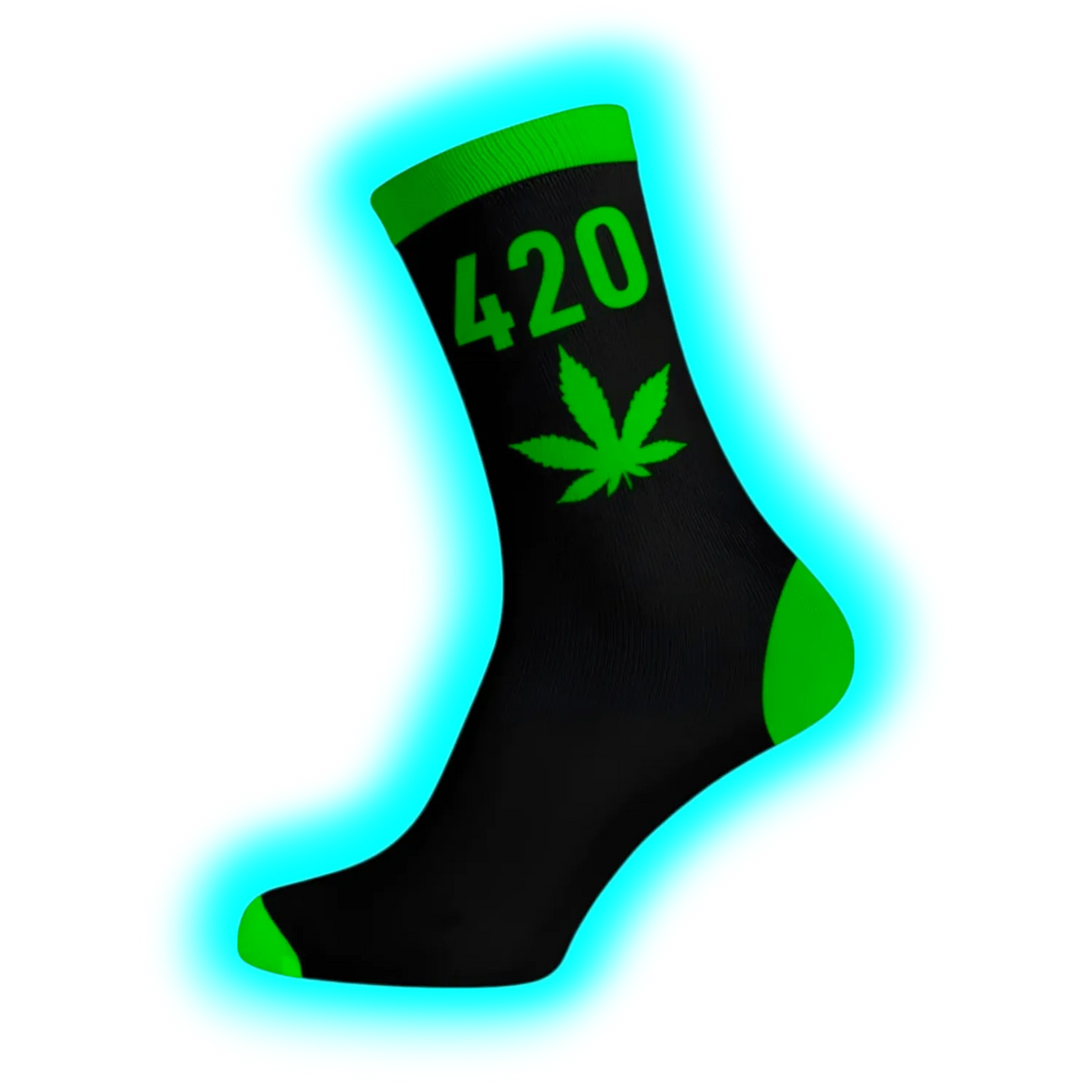 Long Socks Size 40-45 Black/420/Neon