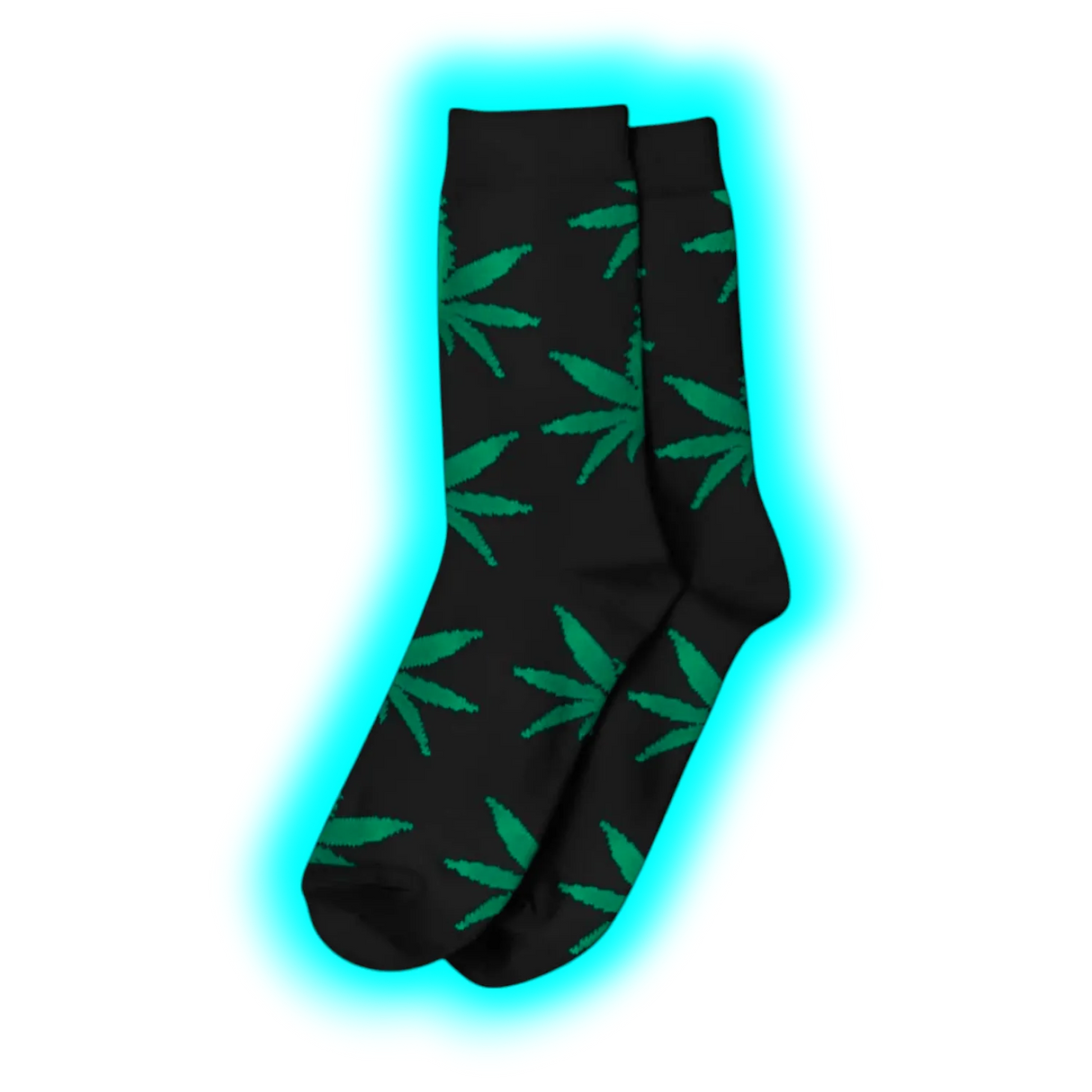 Long Socks Size 40-45 Black/Green