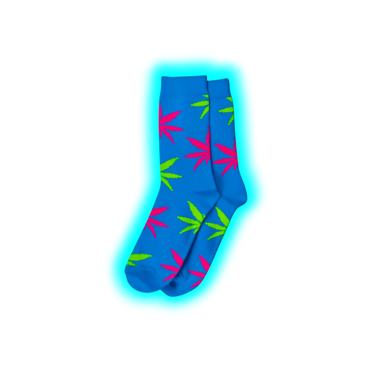 Long Socks Size 40-45 Blue Pink
