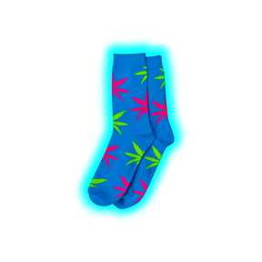 Long Socks Size 40-45 Blue Pink