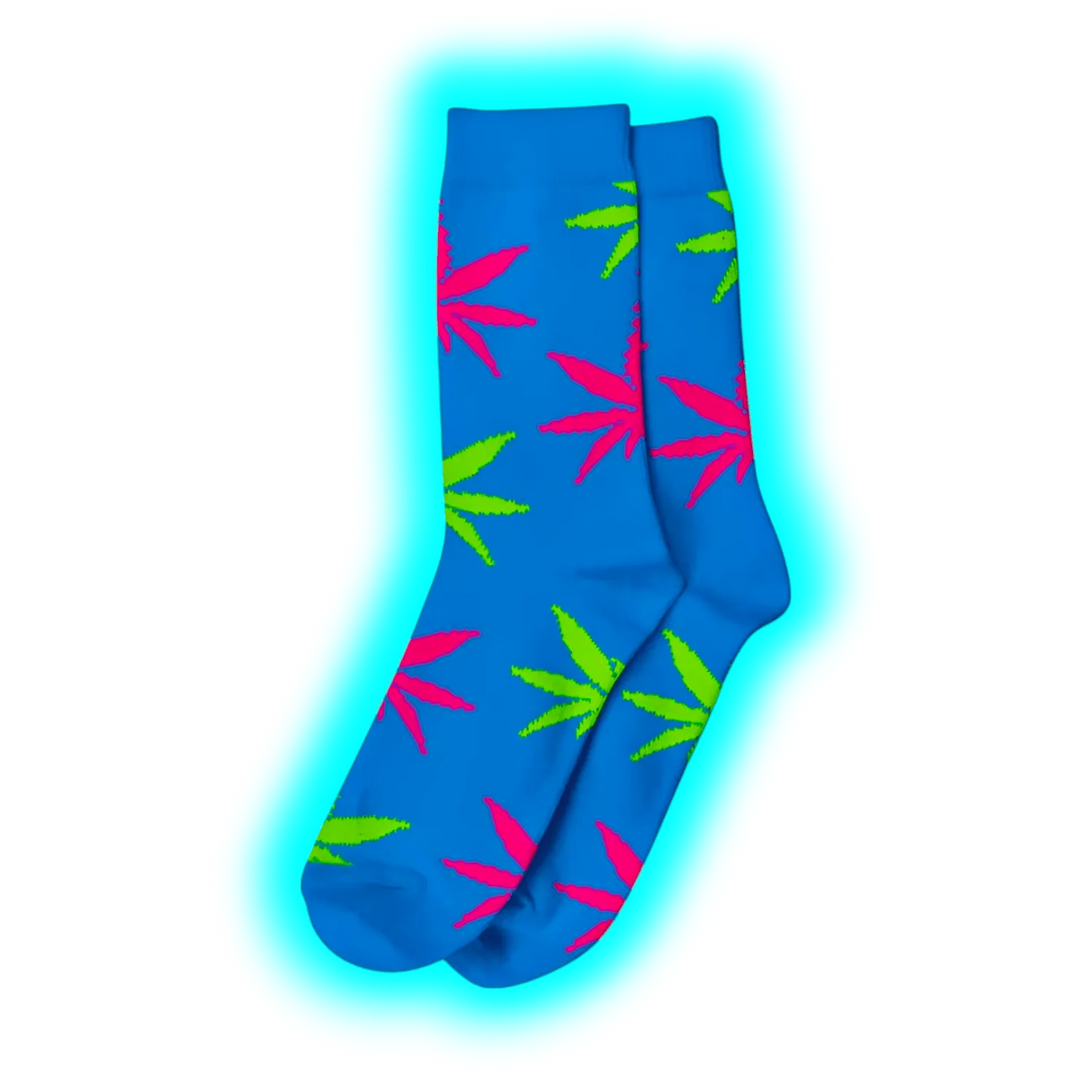 Long Socks Size 40-45 Blue Pink