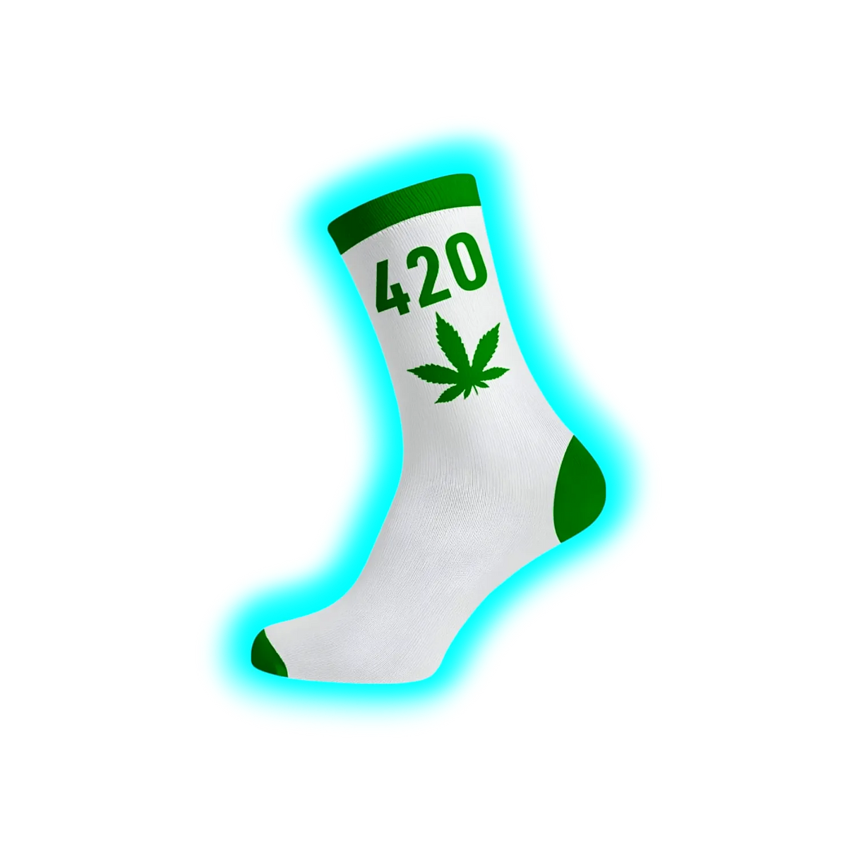 Long Socks Size 40-45 White/420/Neon