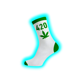 Long Socks Size 40-45 White/420/Neon