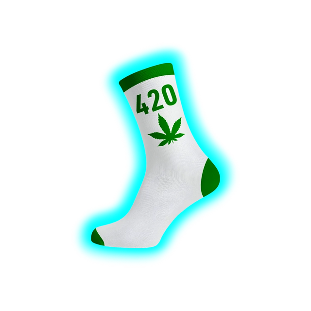 Long Socks Size 40-45 White/420/Neon