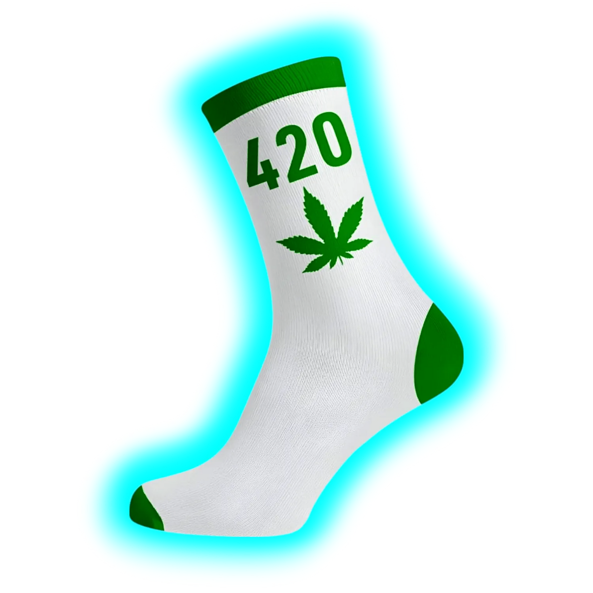 Long Socks Size 40-45 White/420/Neon