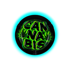 Metal Tin Ashtray - Cannabis