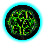 Metal Tin Ashtray - Cannabis
