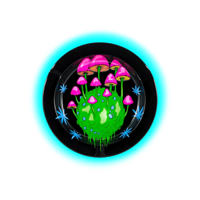 Metal Tin Ashtray - Mushrooms