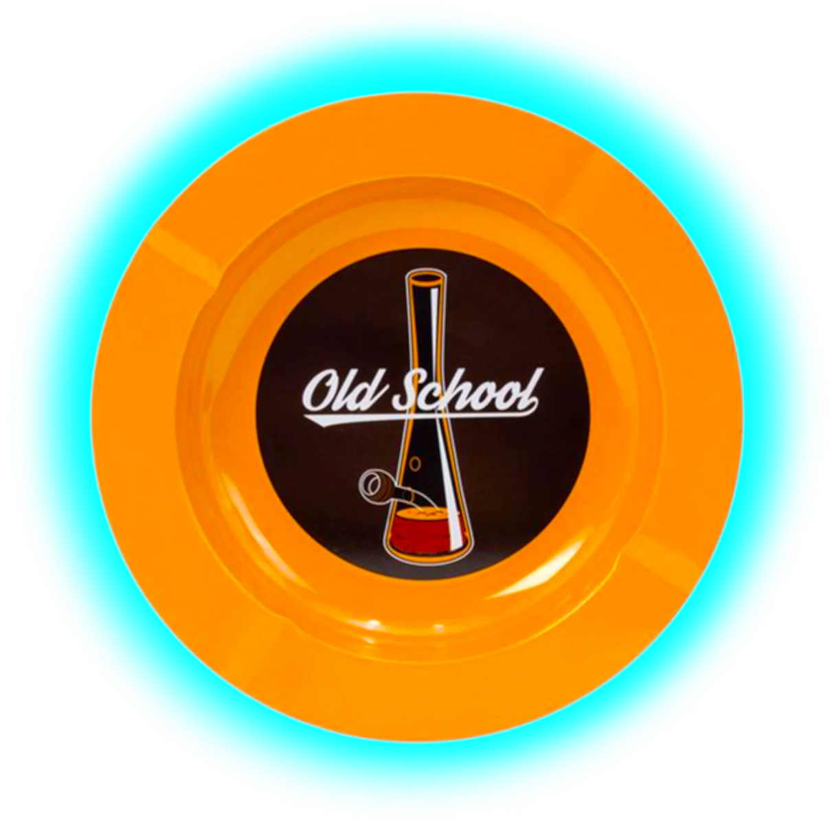 Metal Tin Ashtray Old School Hollandbong Orange