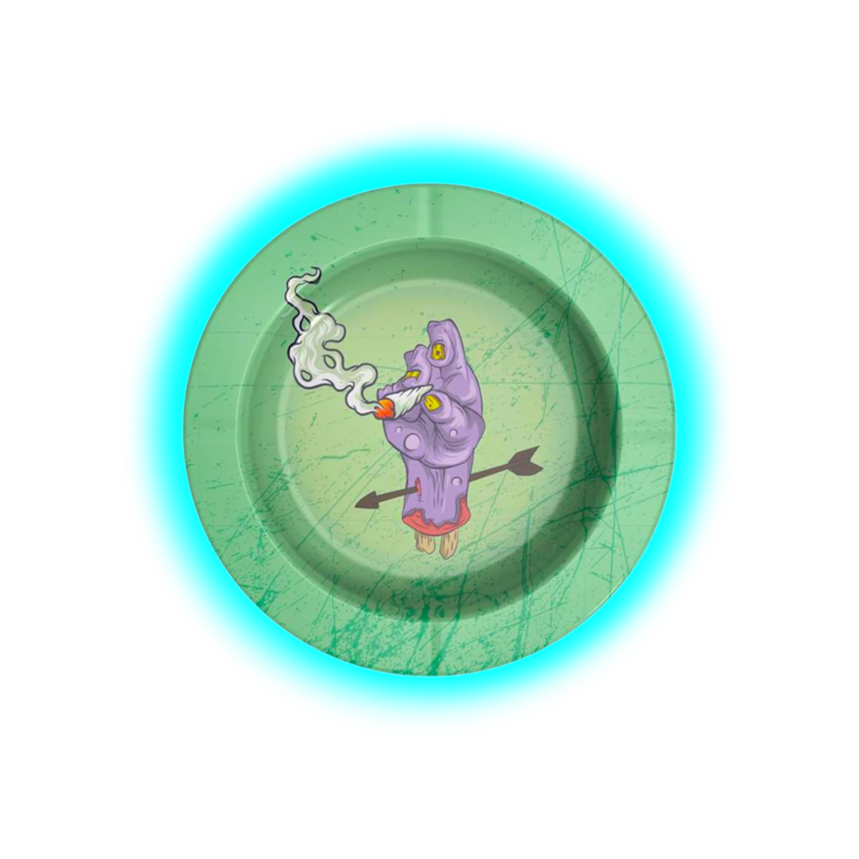 Metal Tin Ashtray Zombie