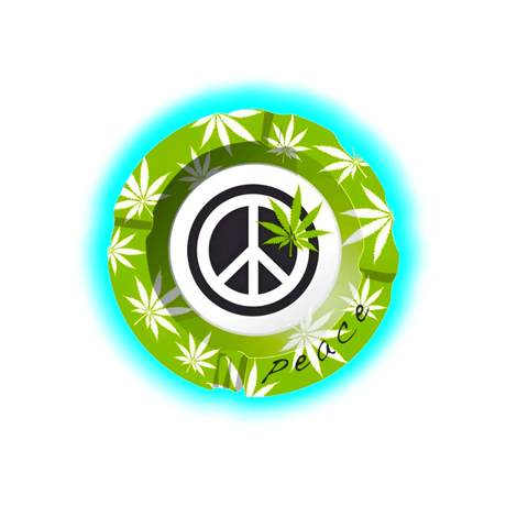 Metall Aschenbecher Peace 1