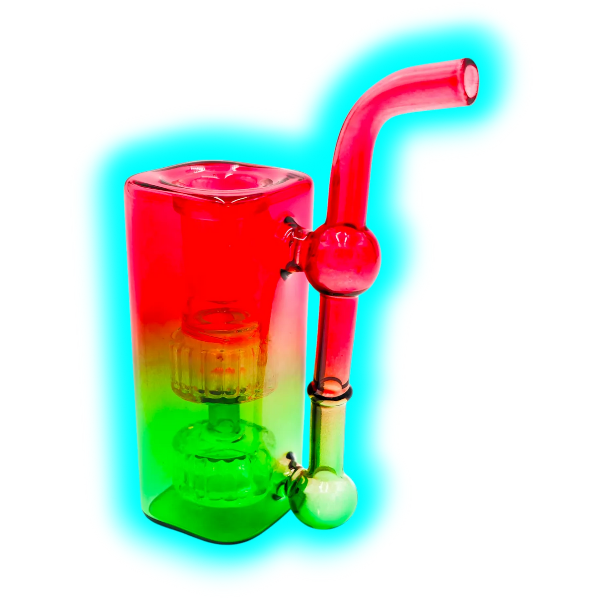 Mini Bubbler 11cm Red Green