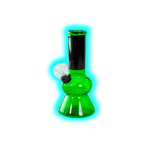 Minibong with Leaf Green Black 13.6cm