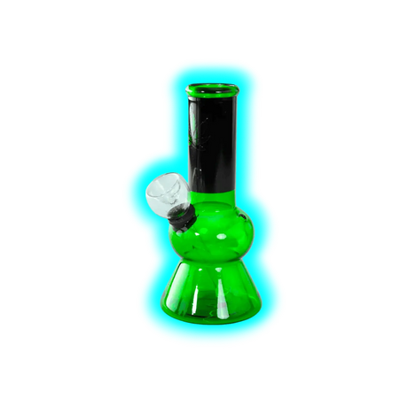 Minibong with Leaf Green Black 13.6cm