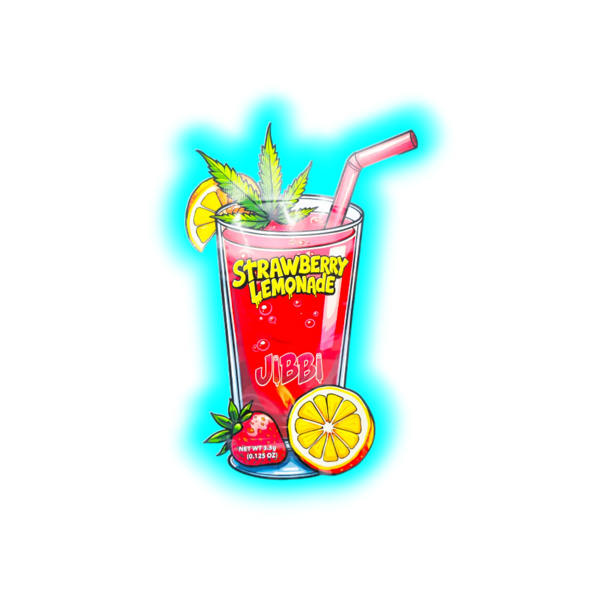 Mylar Bag Strawberry Lemonade 1pc