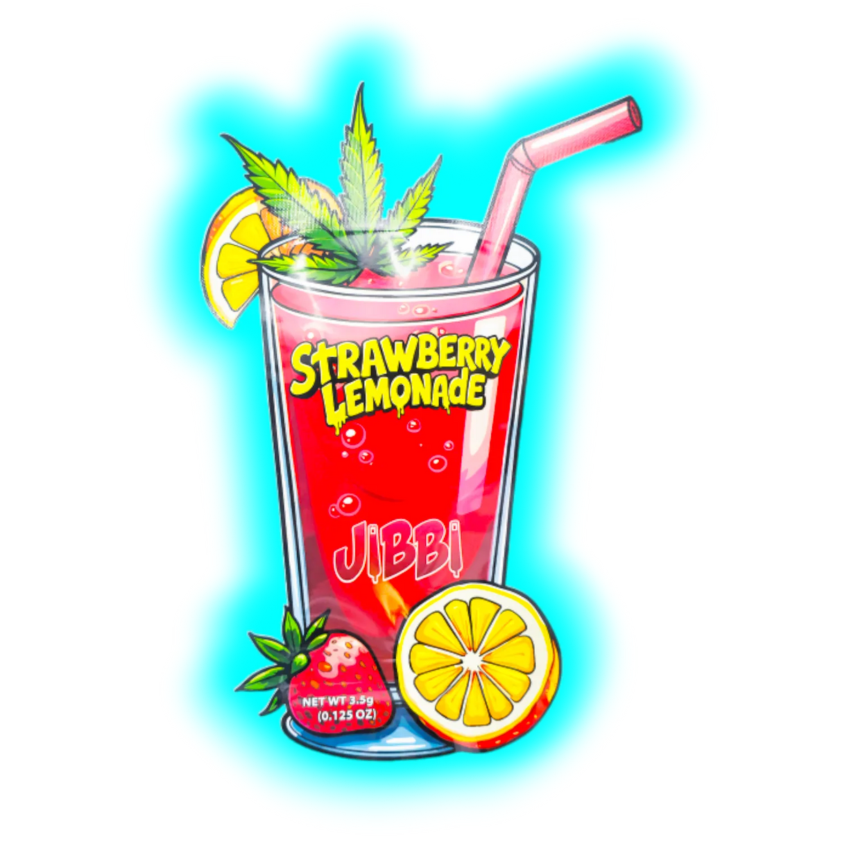 Mylar Bag Strawberry Lemonade 1pc