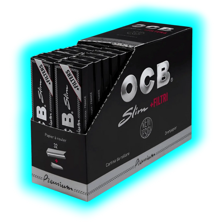 OCB Premium Slim Papers + Filter Display