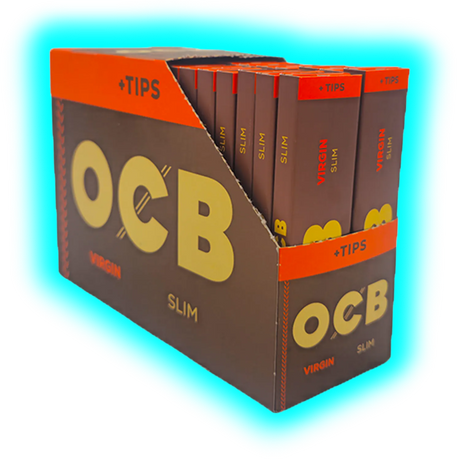 OCB Virgin Slim Papers + Filter Box