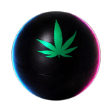 Ball Grinder with Hemp Leaf black
