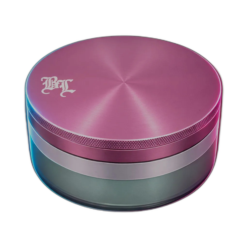 Black Leaf Aluminium Grinder 4 Parts 108mm