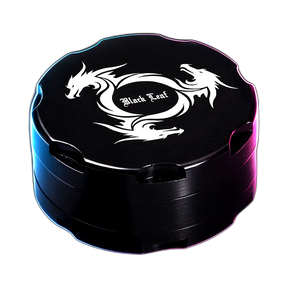 Black Leaf Aluminium Grinder Dragon Wheel 2 Parts 40mm