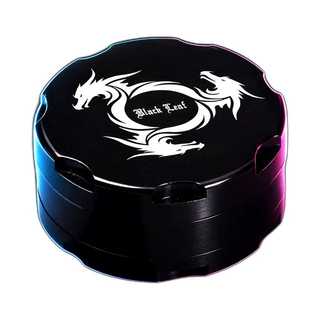 Black Leaf Aluminium Grinder Dragon Wheel 2 Parts 40mm