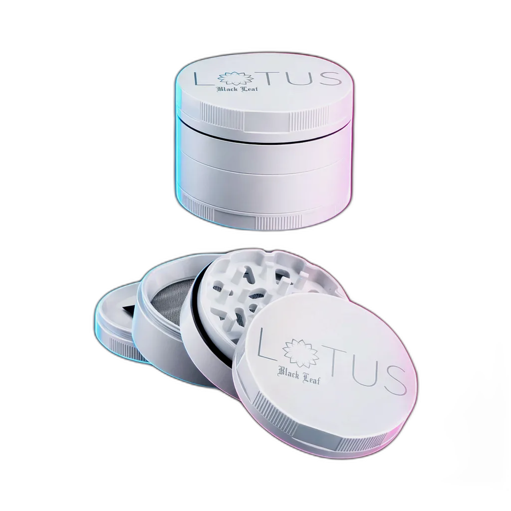 Black Leaf Lotus Grinder White 53mm