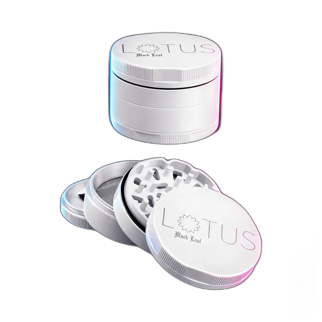 Black Leaf Lotus Grinder White 63mm