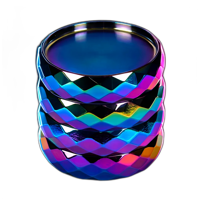 Grinder Crystal Rainbow Zinc 4er