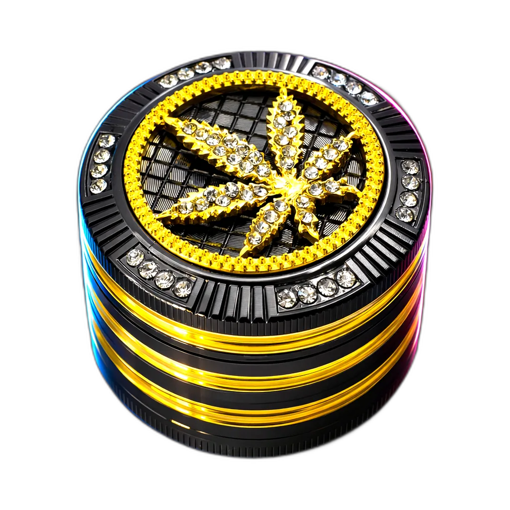 Grinder Leaf black/gold 4 Part 50mm