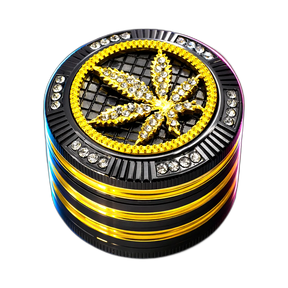 Grinder Leaf black/gold 4 Part 50mm