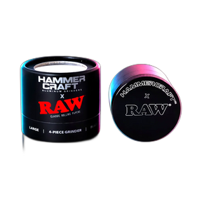 HAMMERCRAFT X RAW Aluminium Grinder M Black 4parts 55mm