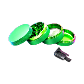 Silicone coated Grinder Green 4 Parts 50mm