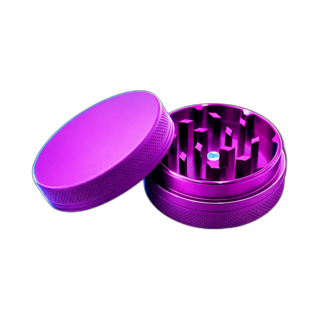 Silicone coated Grinder Purple 2 Parts 50mm