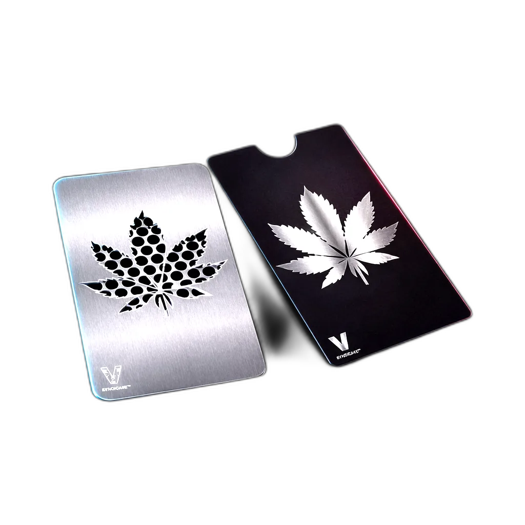 V Syndicate Grinder Card - Hanfblatt (Silber)