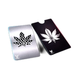 V Syndicate Grinder Card - Hanfblatt (Silber)